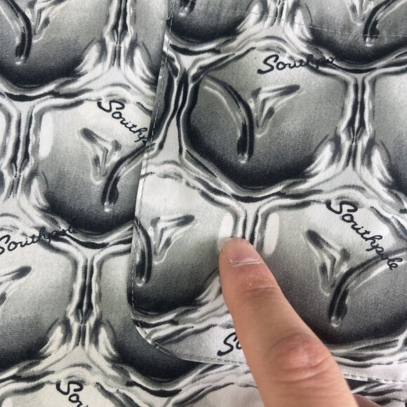 Vintage Southpole Short Sleeve Button Shirt Men's L y2k Psychedelic's AOP (READ) - Picture 15 of 16